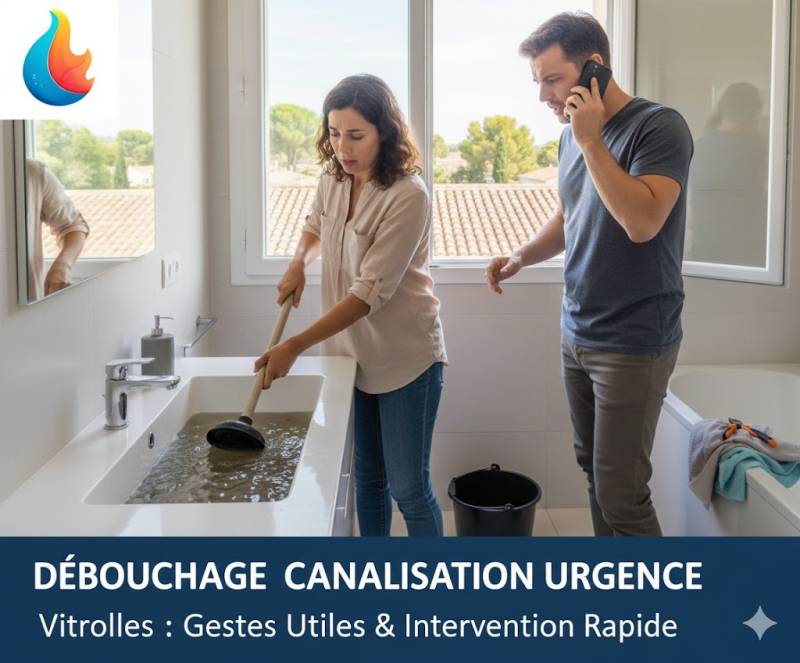 Débouchage de canalisation en urgence à Vitrolles : gestes utiles à faire en attendant l’intervention rapide d’un plombier professionnel