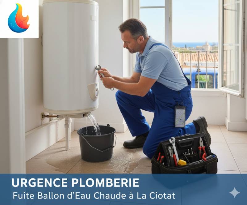 Urgence plomberie fuite sur ballon d’eau chaude à La Ciotat